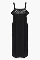 AVP STRAP VISCOSE BLACK MIDI DRESS