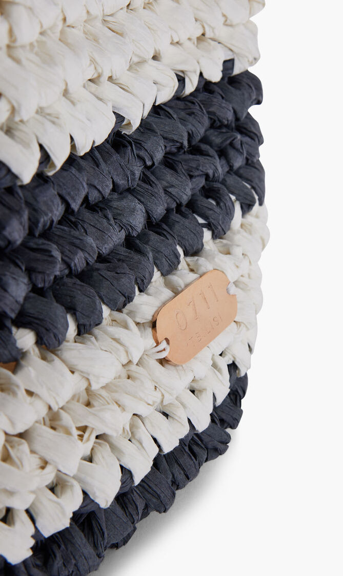 NAVY/WHITE LARGE MALIBU BEACH BAG