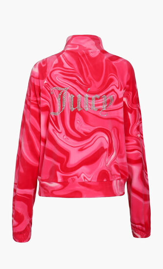 Printed Diamante Track Jacket