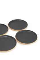 Haas Lynda Box & Plate Black Set Of 4