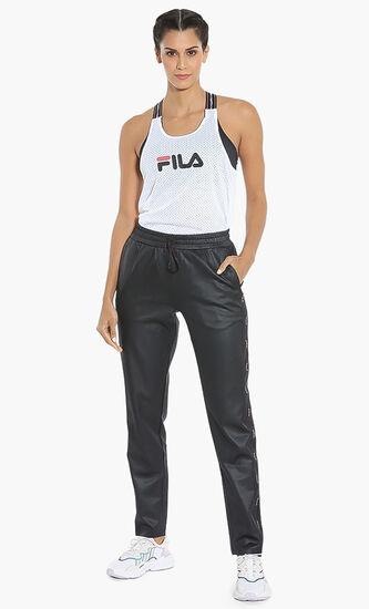 Aly Leather Look Track Pants