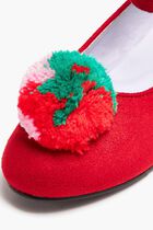 Fluffy Fruit Tassel Ballet Flats