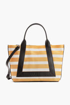 Bejo Stripped Canvas Small Tote Bag