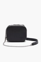 Croco Crew Zippered Grained Leather Shoulder Bag