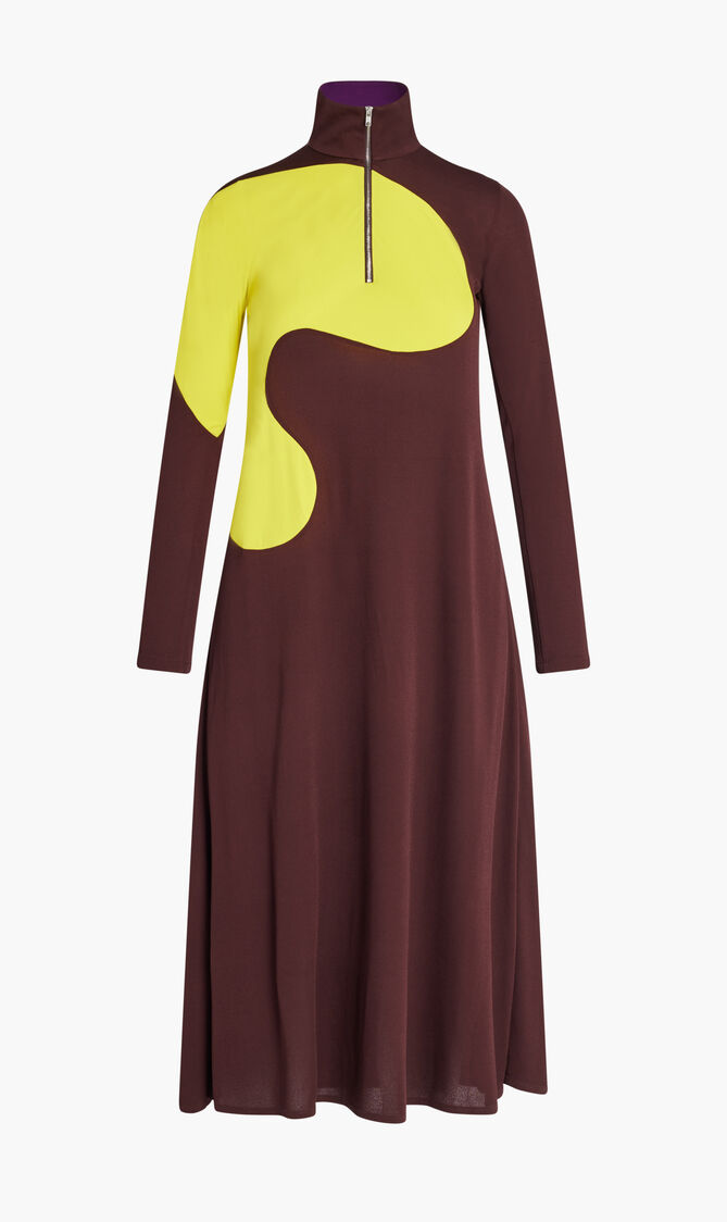 COLORBLOCK JERSEY DRESS
