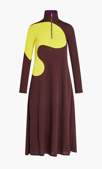 COLORBLOCK JERSEY DRESS