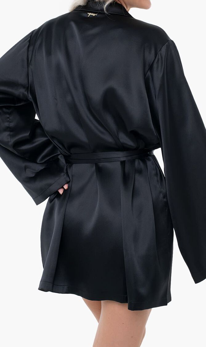 Belted Satin Kimono
