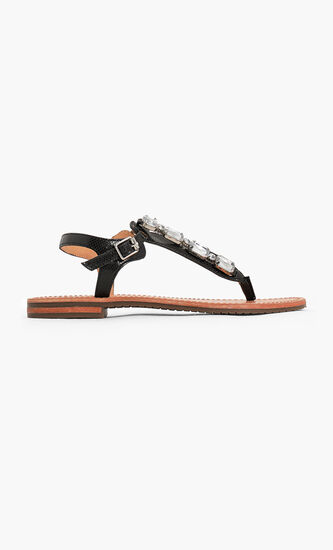Sozy Phyton Leather Sandals