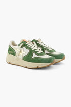 RUNNING SOLE NET UPPER SUEDE TOE AND SPUR LAMINATED STAR AND HEEL
