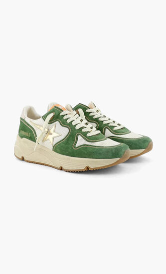 RUNNING SOLE NET UPPER SUEDE TOE AND SPUR LAMINATED STAR AND HEEL