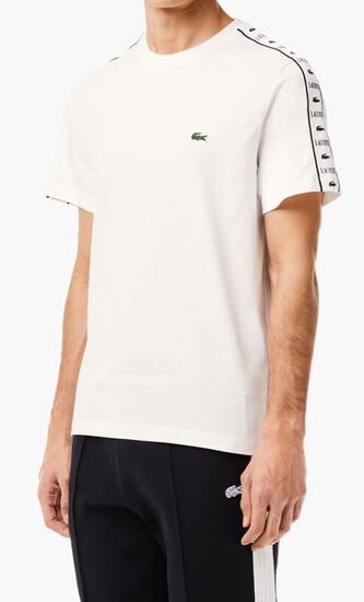 Cotton Jersey Logo Stripe T-shirt