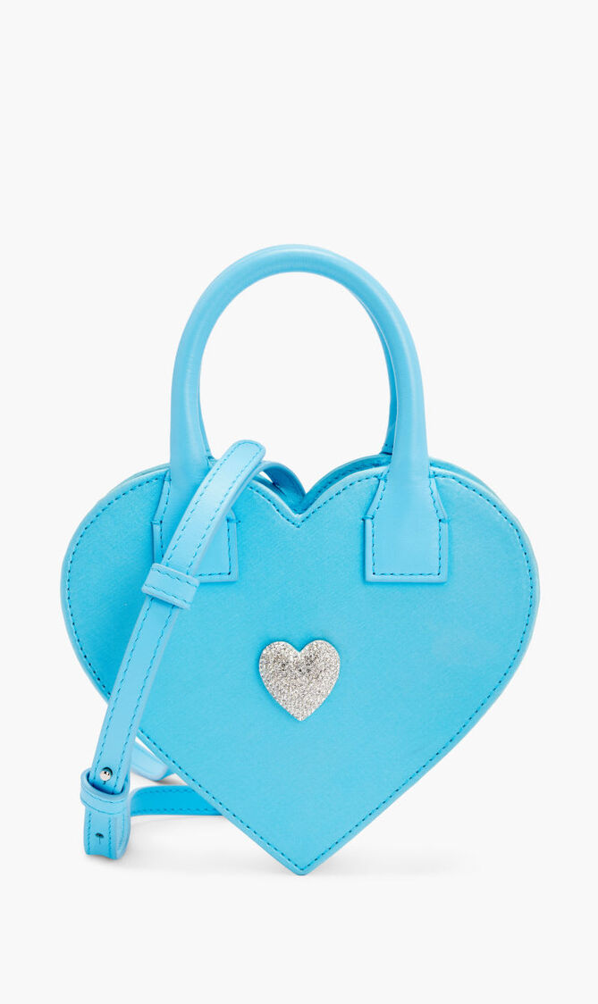 HEART SHAPE BAG WITH CRYSTALIZED HEART
