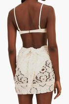 Sun Eyelet Wrap Mini Skirt