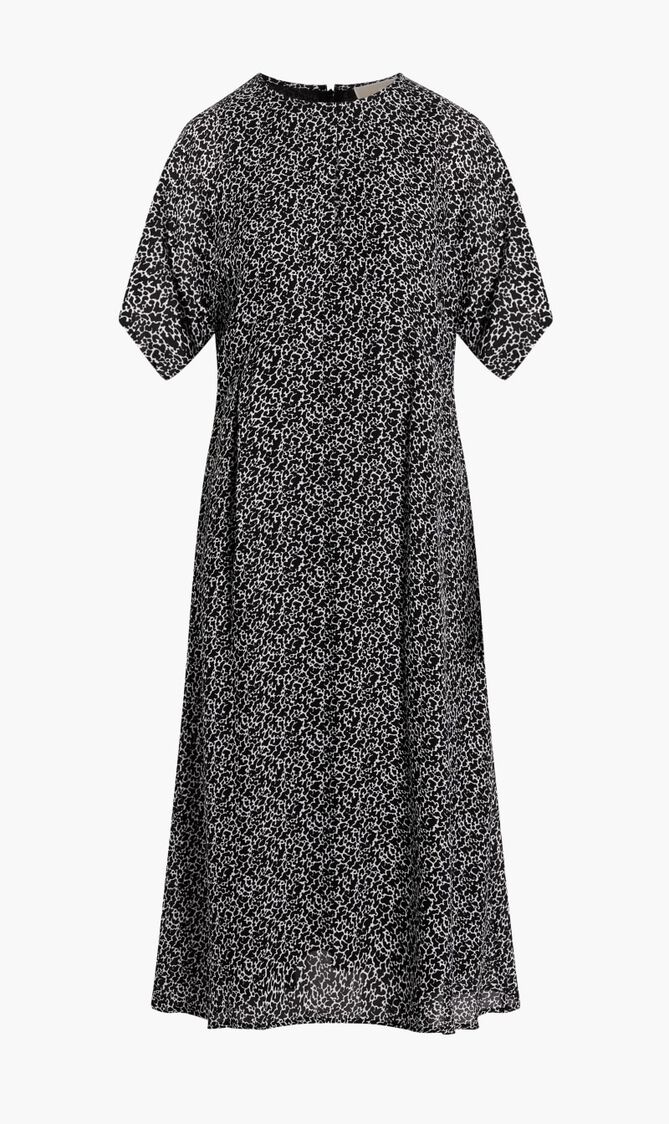 Abstract Print Midi Dress