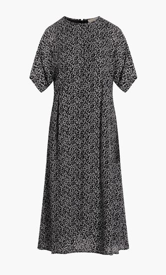 Abstract Print Midi Dress