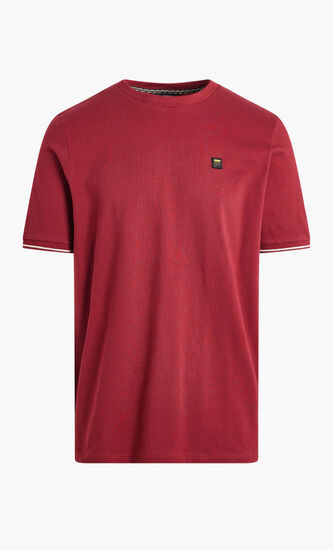 TADDEO TEE TEE WITH RIB CUFF AND TIPPING