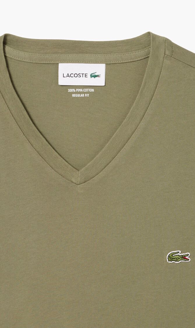 Lightweight Cotton Pima V Neck T-shirt