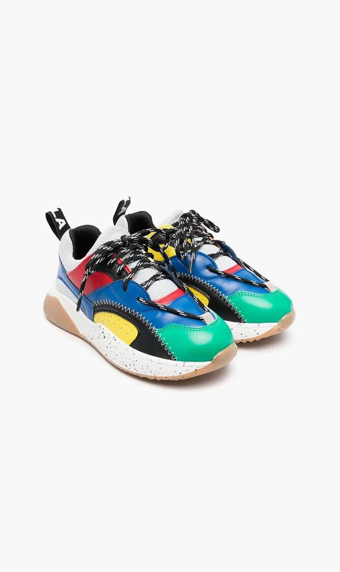Panelled Lace-Up Sneakers