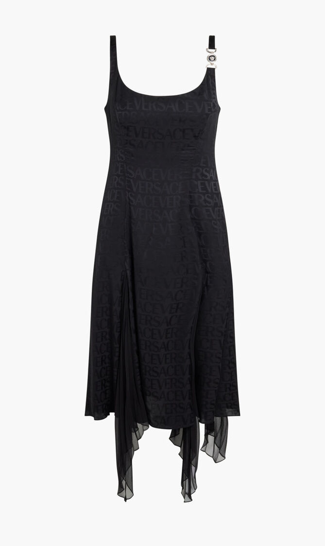 DRESS JACQUARD SATIN FABRIC VERSACE ALLOVER LOGO