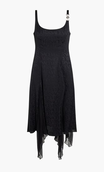 DRESS JACQUARD SATIN FABRIC VERSACE ALLOVER LOGO