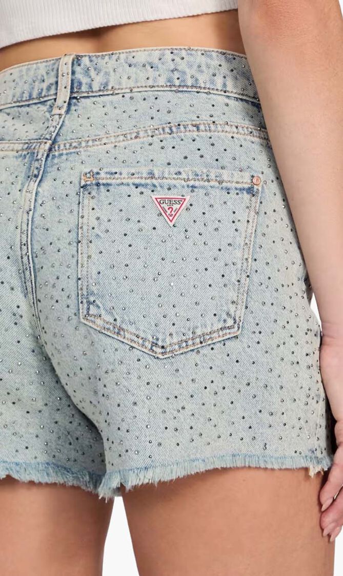 Relaxed Denim Midi Shorts