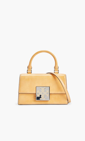 BON BON TEXTURED PATENT MINI TOP-HANDLE BAG