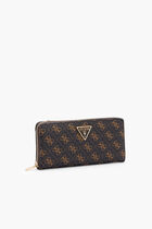 LAUREL SLG LARGE ZIP AROUND/BROWN LOGO