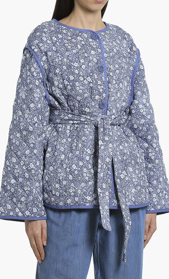 Floral Print Quilted Jacket