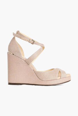 Alanah Leather Wedge Sandals
