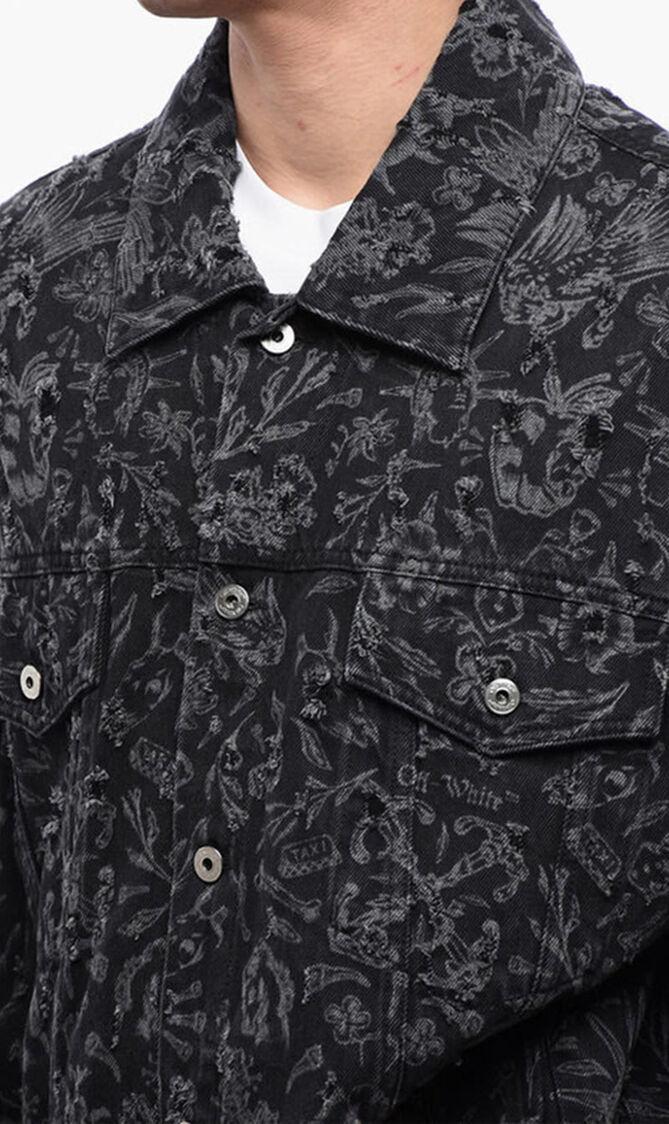 TATTOO LASER OVER DEN JKT BLACK WHITE