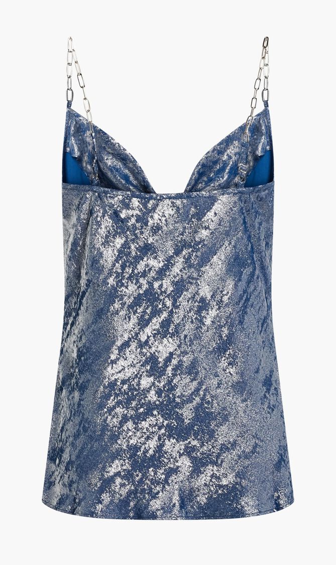 Sleeveless Daria Chain Shimmery Top