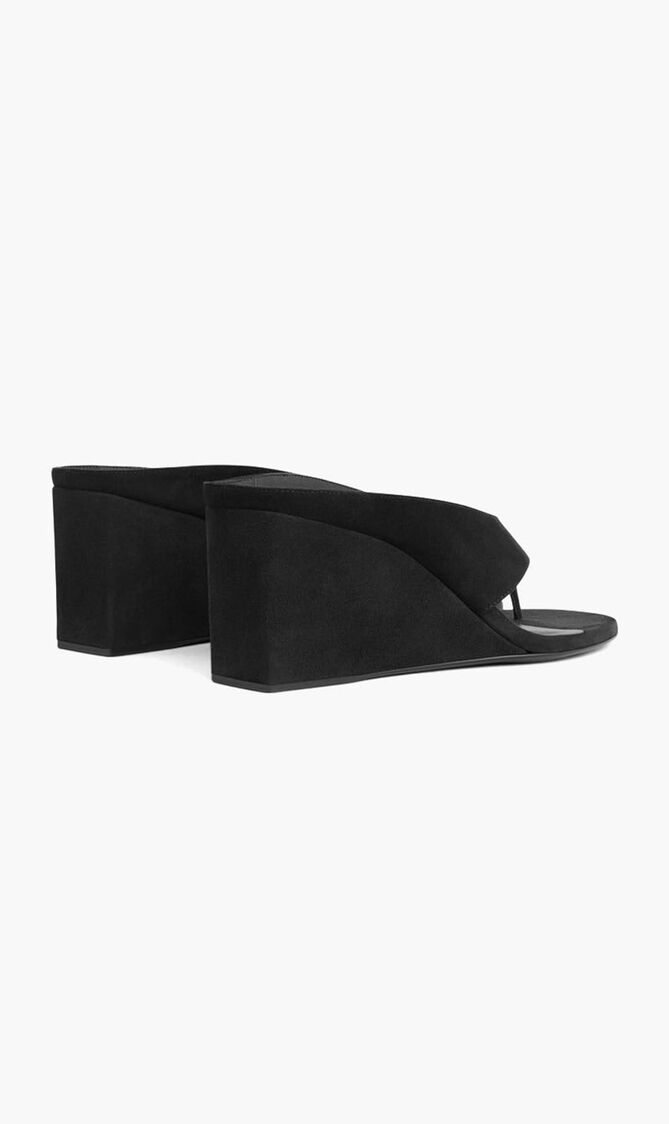Satin Wedge Sandals