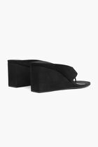 Satin Wedge Sandals