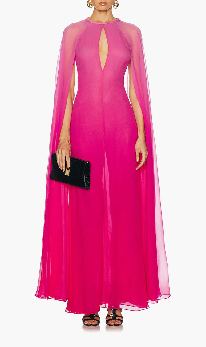 Keyhole Neckline Evening Dress