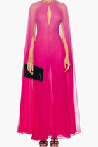 Keyhole Neckline Evening Dress