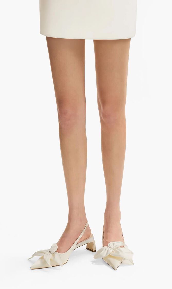 QUEENA FLORAL APPLIQUES SLINGBACK PUMPS