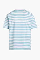 T-SHIRT STRIPED JERSEY FABRIC + EMBROIDERED VERSACE NAUTICAL EMBLEM