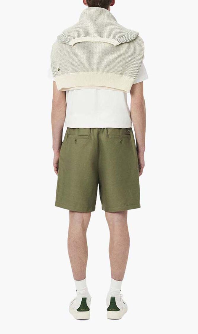 Regular Fit Linen Blend Shorts