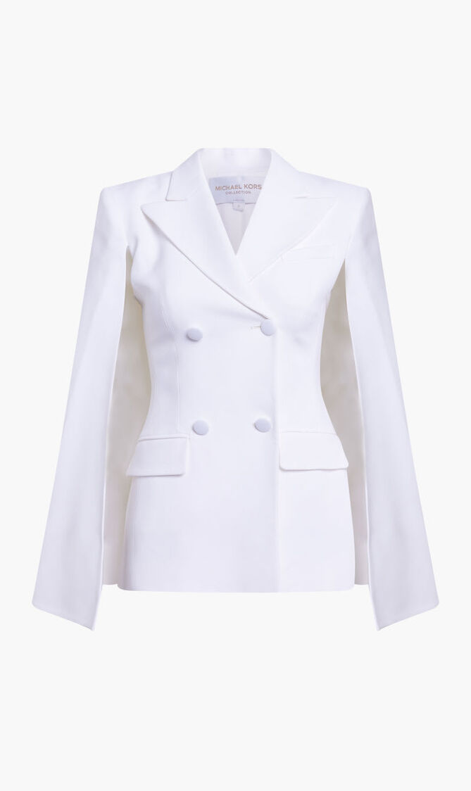 Double Crepe Sablé Cape Blazer