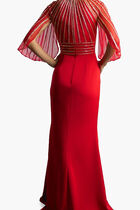 One Shoulder Sequin Striped Gown One Shoulder Sequin Striped Gown