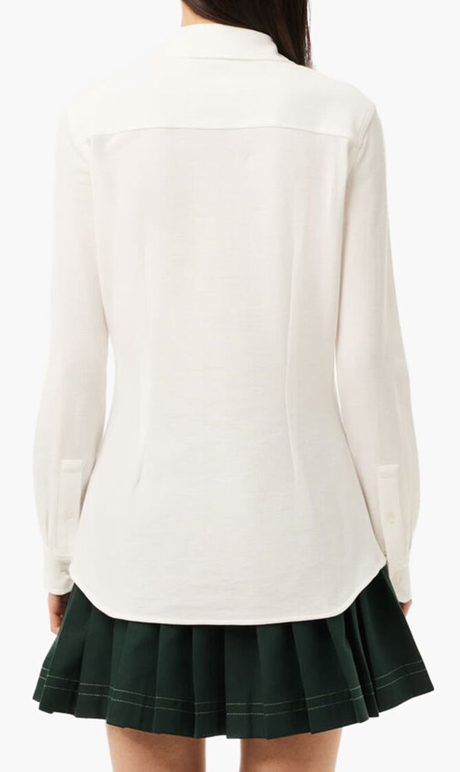 Cotton Pique Shirt with Pocket