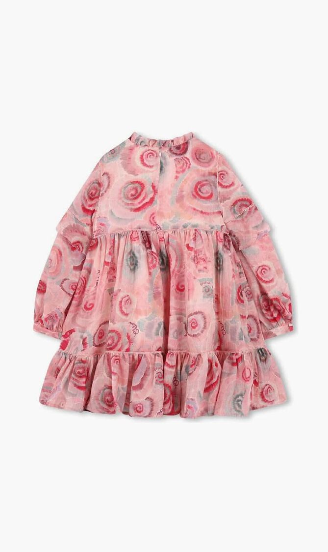 Ruffles Detail Wool Dress