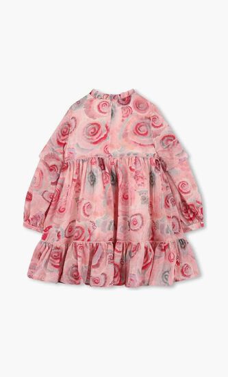 Ruffles Detail Wool Dress