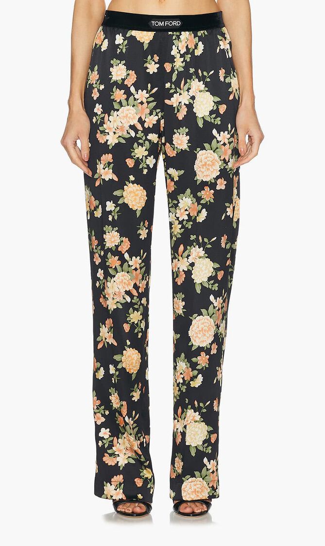 Pyjama Pants with Floral Print