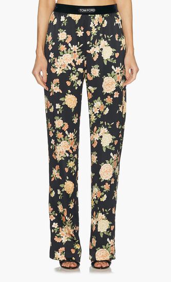 Pyjama Pants with Floral Print