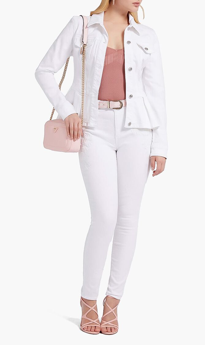 Embroidered Peplum Jacket