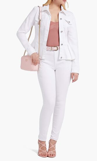 Embroidered Peplum Jacket