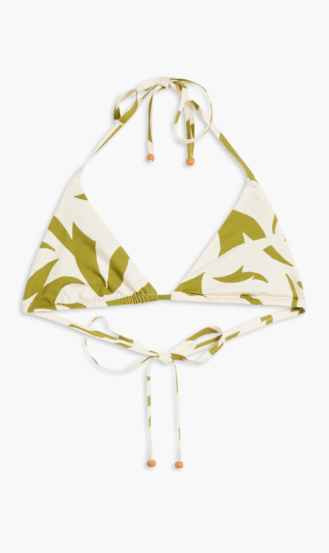 MARIANA BIKINI TOP-TRIANGLE HALTERNECK BIKINI TOP WITH SELF TIE STRINGS
