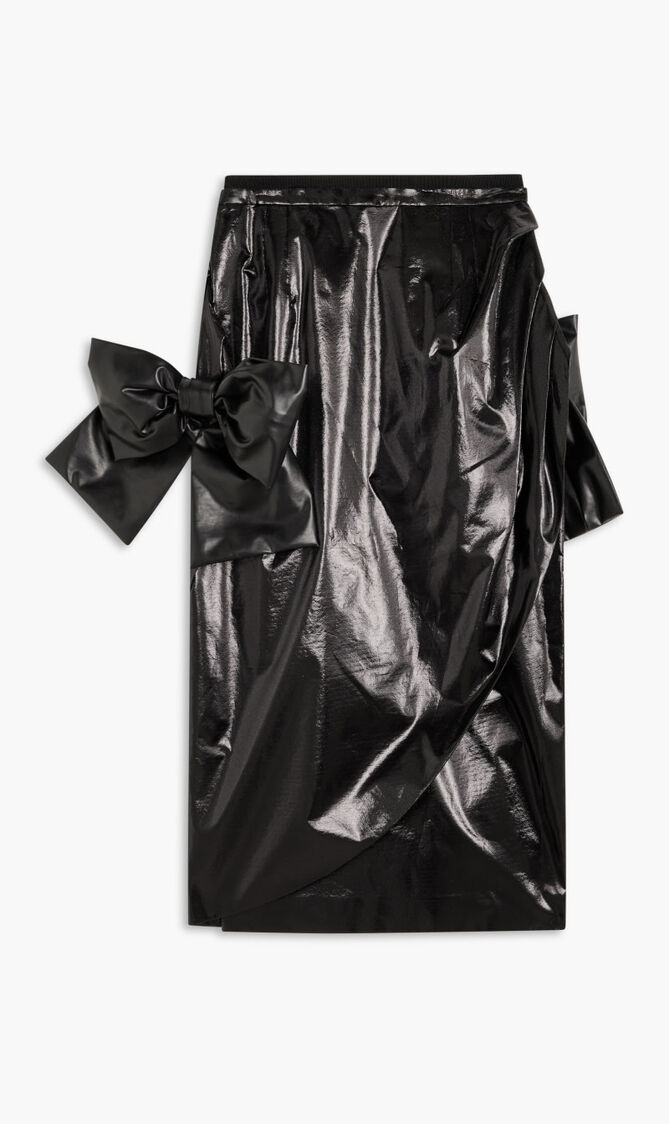 BLACK MIDI SKIRT