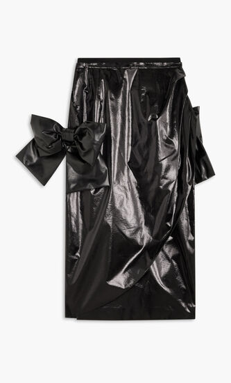 BLACK MIDI SKIRT